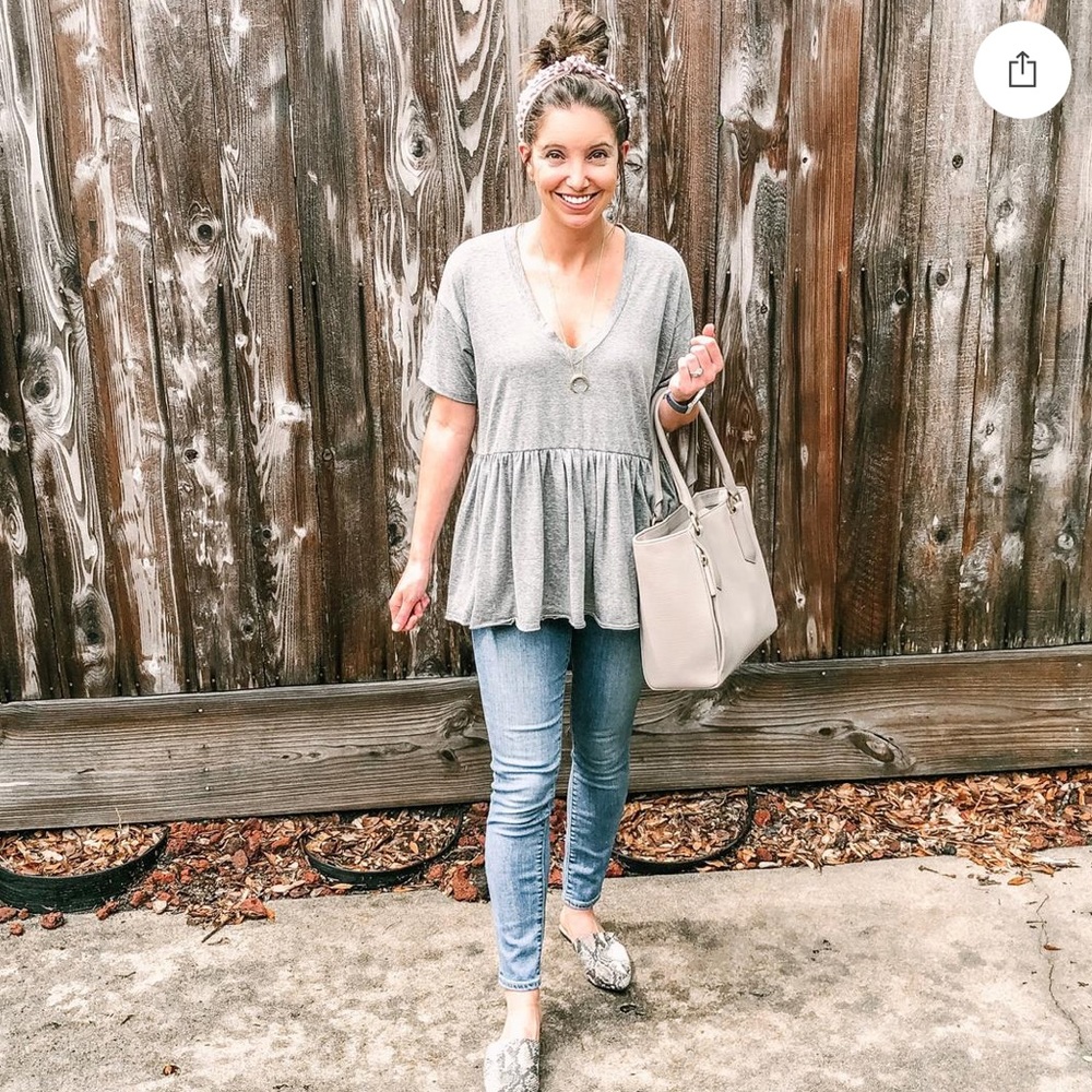 Truly Madly Deeply V-Neck Babydoll Tee